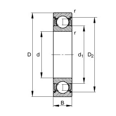 Rolamentos 61819-2Z-Y FAG