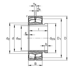 Rolando 22326-E1-K + AHX2326G FAG