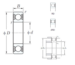 Rolamentos 6820-2RD KOYO