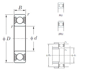 Rolamentos 6812-2RU KOYO