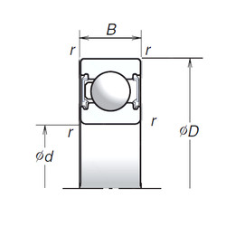 Rolamentos 6305T1XVV NSK