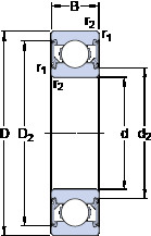 Rolamentos 6004-2RSH SKF