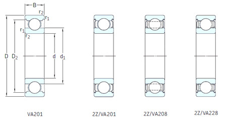 Rolamentos 6208-2Z/VA201 SKF