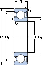 Rolamentos 61805-2RZ SKF