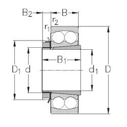 Rolamentos 1222-K+H222 NKE