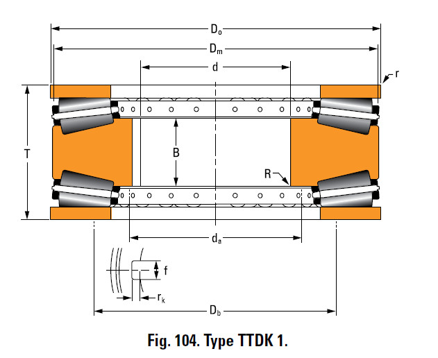 Bearing T10400 Thrust Race Single